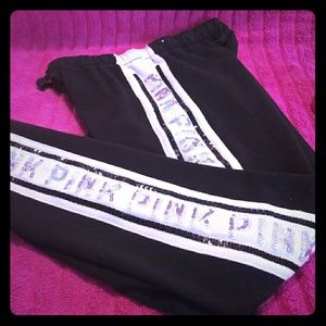 Pink victoria secret sweat pants